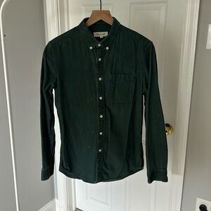 Madewell green corduroy shirt